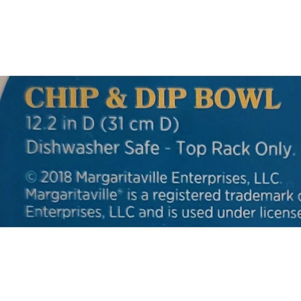 Margaritaville Chip and Dip Bowl Set 2 Tropical Floral Melamine 12